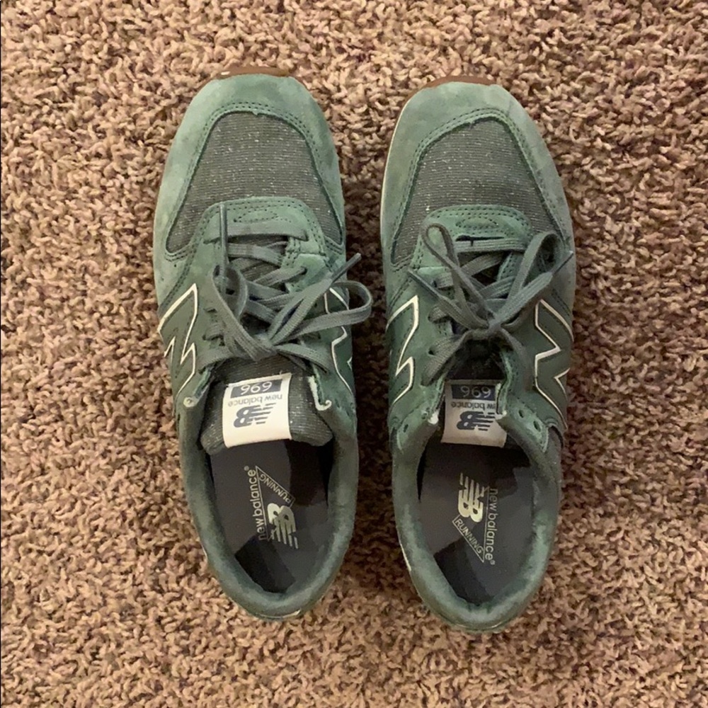 Olive Green Suede New Balance shoes